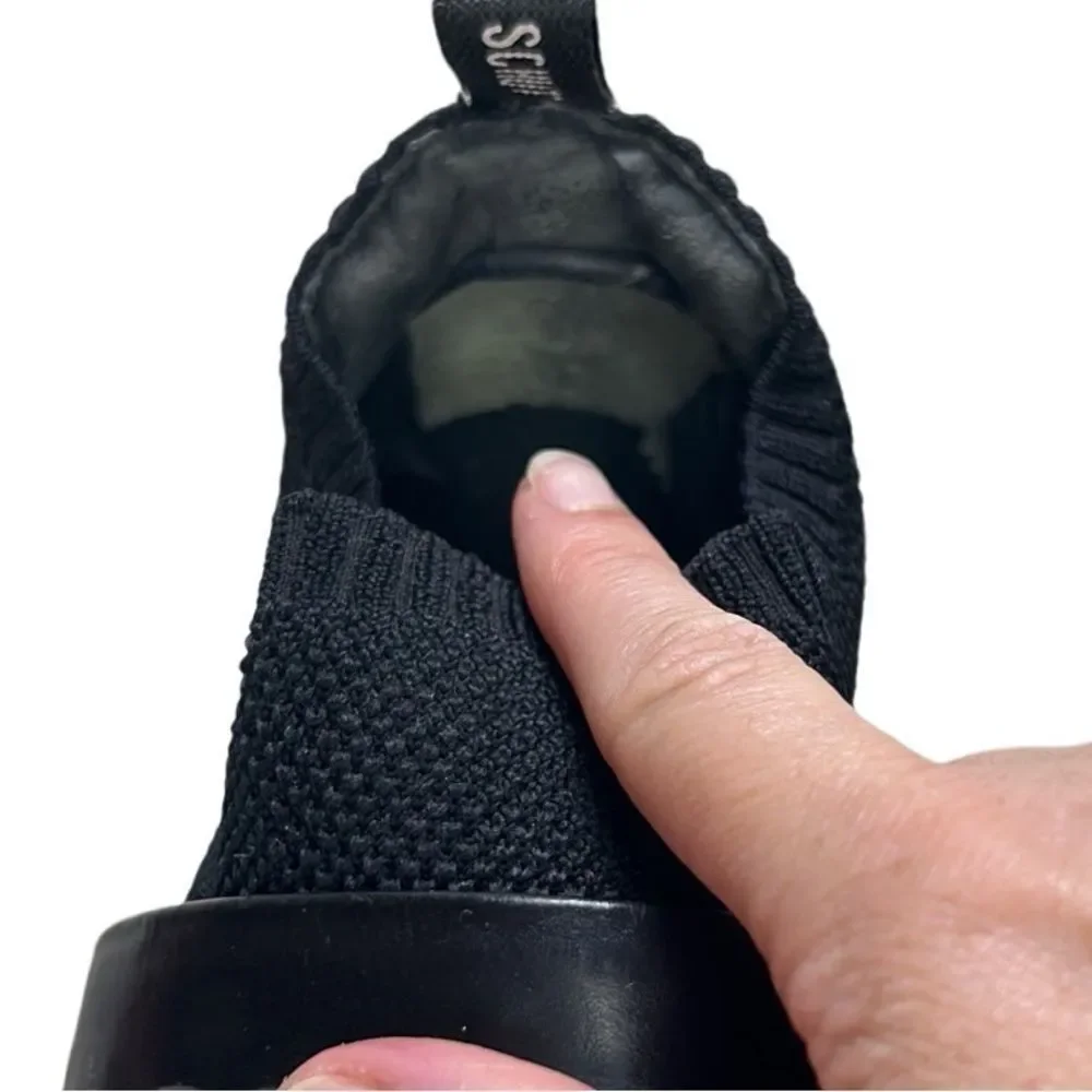 Schutz - Tennis Platform Shoes w/ Logo Strap, Knit, Slip On - Size 7.5, Black - Picture 16 of 16